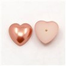 Кабошони - напівбусини акрилові, персиково-рожеве серце, 12мм, 10шт/уп K-18-02 фото