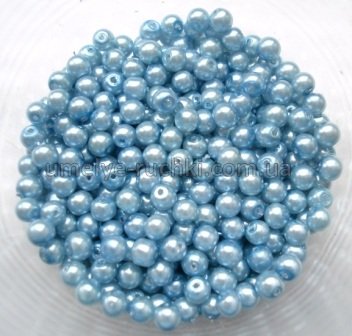 Жемчуг керамический 3мм светло-голубой (код БК-03-09) около 40шт/уп БК-03-09 фото