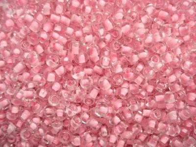 Бисер китайский средний розовый окрашенный внутри 2,5-3мм (код 2CP06) 25г  2CP06 фото