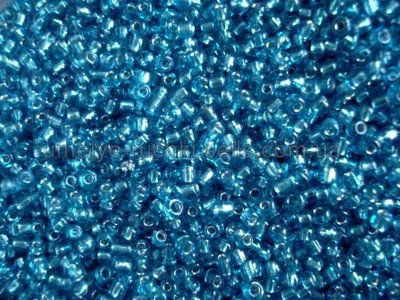 Бісер китайський дрібний темно-блакитний "вогник" 1,5-2мм (код 3SB33) 25г 3SB33 фото