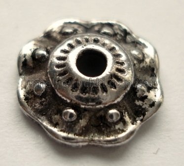 Обниматели для бусин 10мм круглые, античное серебро, 6шт/уп CM-05-06 фото
