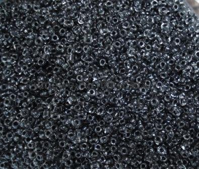 Бисер китайский мелкий прозрачный с чёрной внутренней окраской 1,6-2,2мм (код 3CN02) 25г 3CN02 фото