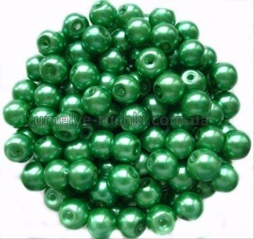 Перлини керамічні 6мм салатово-зелений, 35-38шт/уп БК-06-24 фото