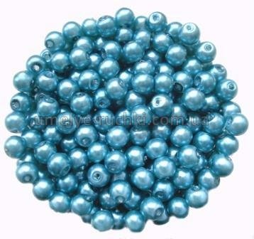 Перлини керамічні 4мм "блакитна сталь" (код БК-04-16) - близько 50шт/уп БК-04-16 фото