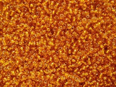 Бісер китайський дрібний зі срібним отвором помаранчевий 1,5-2мм (код 3SO16) 25г 3SO16 фото