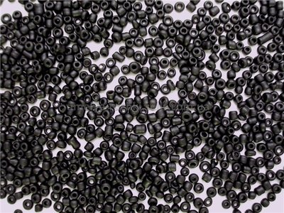 Бісер китайський дрібний матовий непрозорий чорний 1,6-2,2мм (код 3MN06) 25г 3MN06 фото
