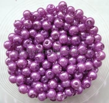 Жемчуг керамический 4мм розово-фиолетовый (код БК-04-12) - около 50шт/уп БК-04-12 фото