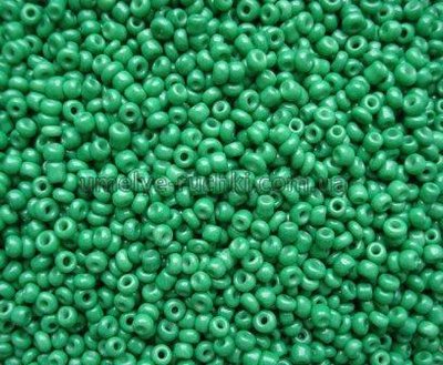 Бисер китайский мелкий непрозрачный зелёный 1,6-2мм (код 3NG22/2) 25г 3NG22/2 фото