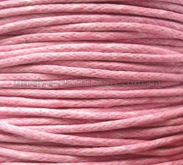 Шнур хлопковый вощёный светло-розовый 1мм Ш-Б10-01 фото