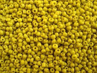 Бісер китайський дрібний непрозорий гірчично-жовтий 1,5-2мм (код 3NY17) 25г 3NY17 фото