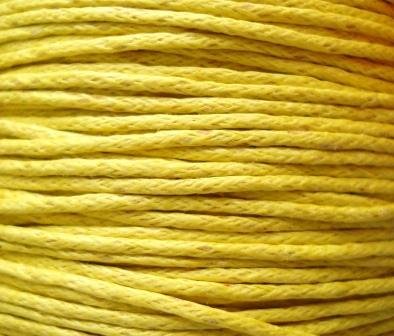 Шнур хлопковый вощёный жёлтый 1мм Ш-Б10-06 фото