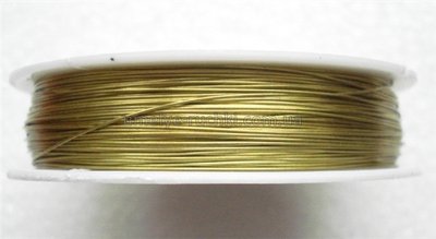 Проволока для бисероплетения жёлто-золотистая, диаметр 0,3мм ( 50метров) П-50-01 фото
