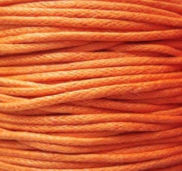 Шнур хлопковый вощёный оранжевый 1мм Ш-Б10-08 фото