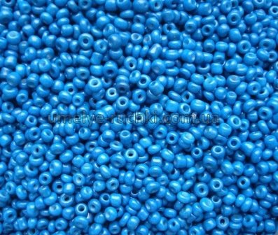 Бісер китайський дрібний темно-блакитний непрозорий 1,6-2,2мм (код 3NB41) 25г 3NB41 фото