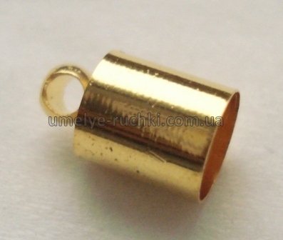 Концевик металлический 10х6мм золотистый, 1шт PM-14-04 фото