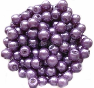 Перлини керамічні 6мм аметистово-фіолетові, 35-38шт/уп БК-06-27 фото