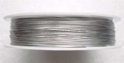 Проволока для бисероплетения серебристая, диаметр 0,37мм ( 50метров) П-50-07 фото