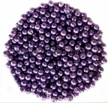 Жемчуг керамический 3мм тёмно-фиолетовый - около 40шт/уп БК-03-16 фото