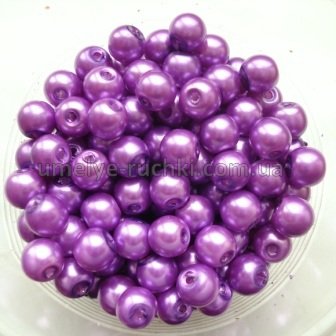 Перлини керамічні 6мм фіолетові, близько 30шт/уп БК-06-19 фото